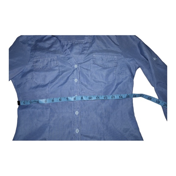 Striped Print Drop Shoulder Shirt - Picture 3 of 5